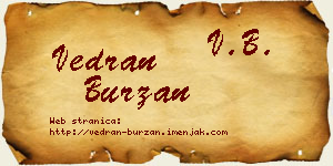 Vedran Burzan vizit kartica